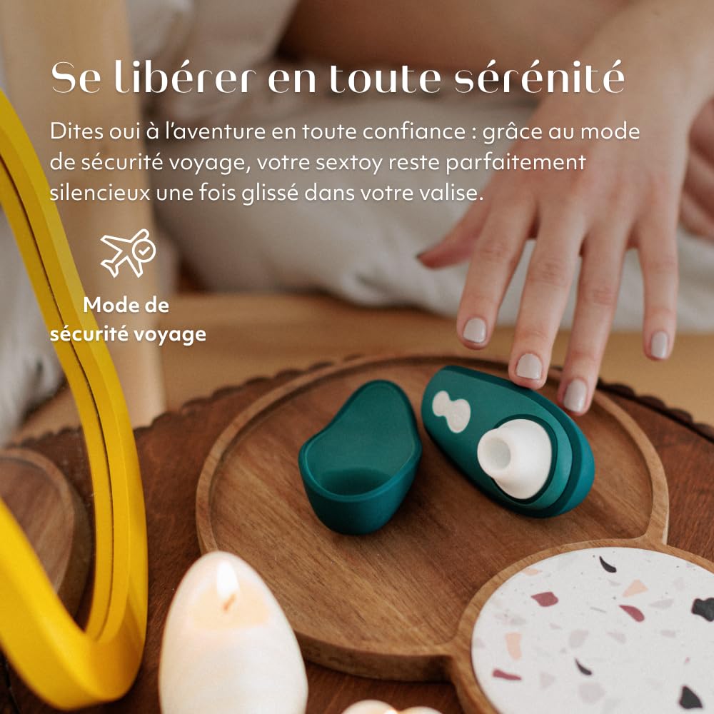Womanizer Liberty 2 Suceur de Clitoris Pleasure Air discret | Sex Toy aspirant 8 intensités | Stimulateur clitoridien à succion femme et couple | Étanche & Rechargeable | Coque de voyage | Pétrole