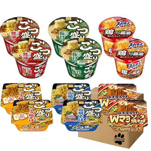 人気 カップ麺(3種×2) カップ焼きそば(3種×2) 6種12個 食べ比べ 詰め合わせ 備蓄用 常温保存可