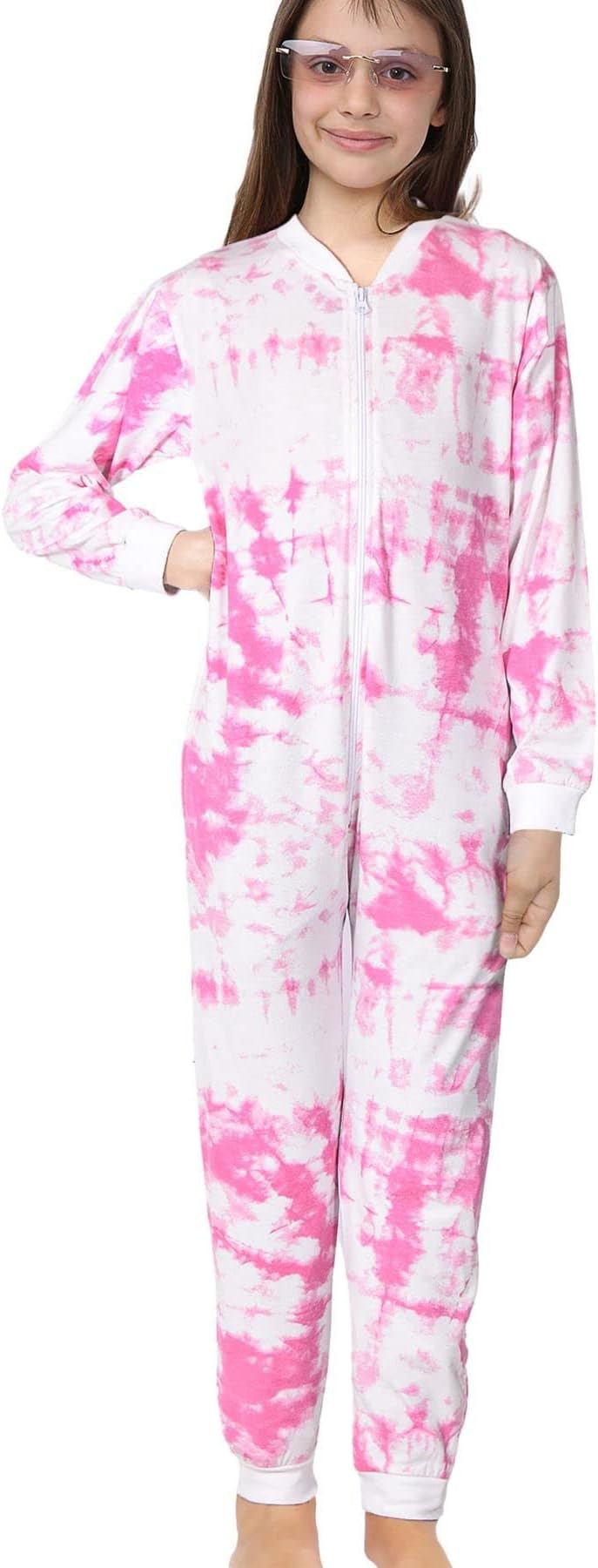 A2Z 4 KidsCotton Onesie for Kids Onesie Lounge Wear Leopard Print Sleepsuit Comfy Gifts for Children Girls Age 5-13