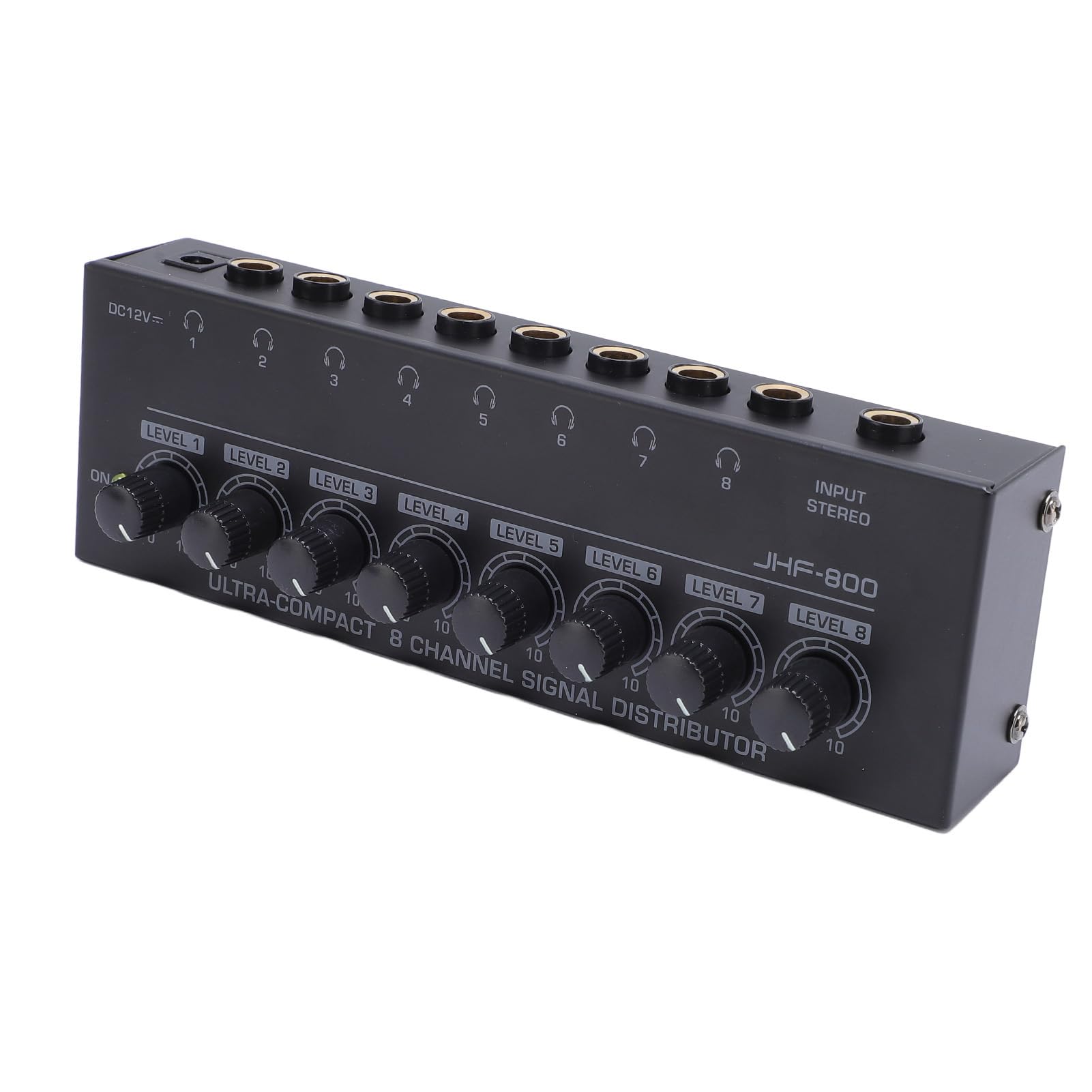 Gugxiom Amplificatore per Cuffie, Amplificatore per Cuffie Stereo Portatile con 8 Uscite e 1 Ingresso per Prestazioni, Amplificatore Operazionale a Basso Rumore, Amplificazione a 8