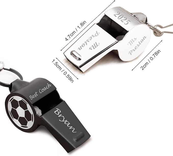Silbato personalizado para entrenadores con cuerda miniatura 3