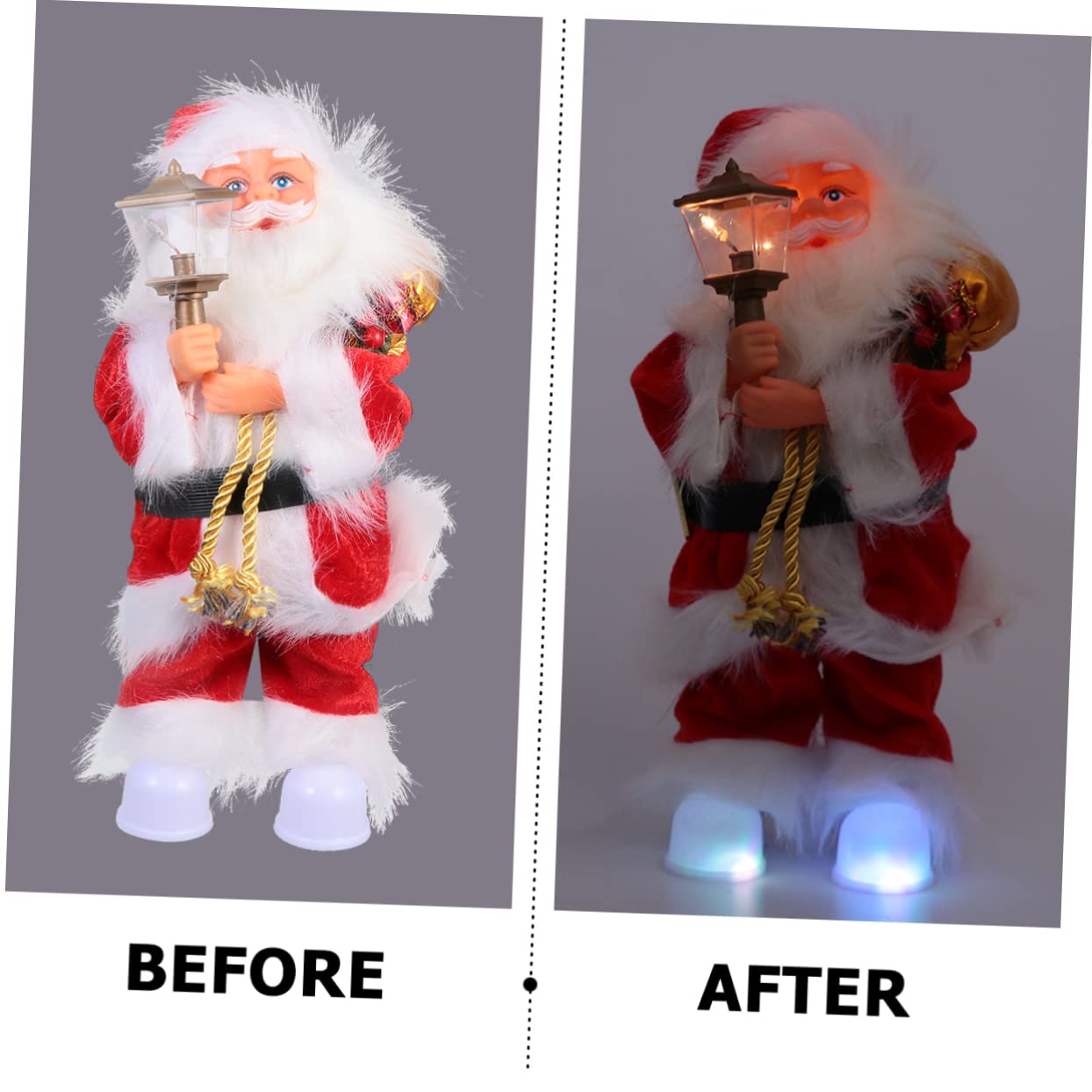 ABOOFAN Muñeca Musical Papá Noel Eléctrico de Adorno Navideño Creativo Juguete Musical para Decoración de Fiesta