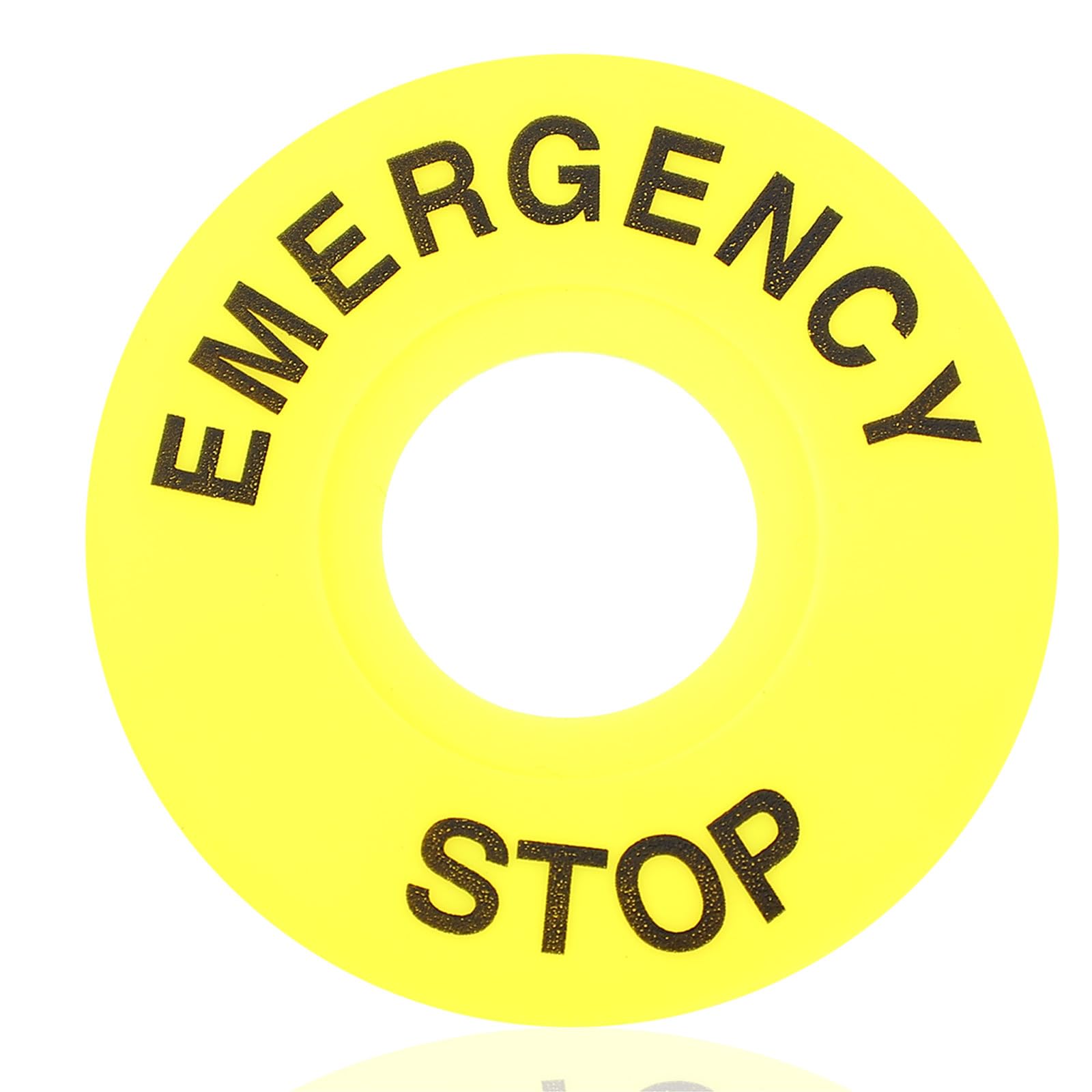 Operitacx Anillo Color Llamativo Redondo Amarillo de Empuje de Emergencia 10 Piezas PVC