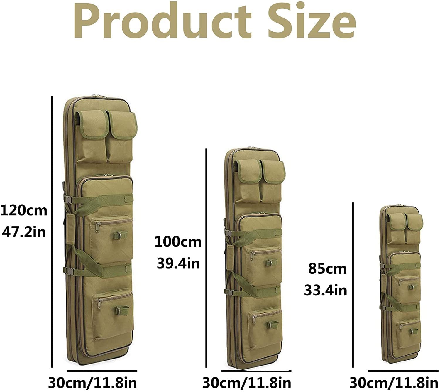 Taktyczna torba na broń, torba na karabin, plecak, karabin snajperski, airsoft, strzelanie, torby na ramię, akcesoria myśliwskie, kemping, 100 cm (120 cm)