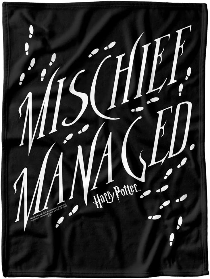 Harry Potter Lightweight Baby Blanket, 30"X40", Mischief Managed 4 Unisex for Infants Girls & Boys