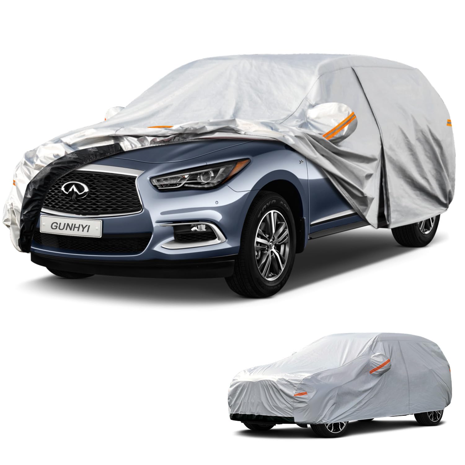 GUNHYI 6 Layers SUV Car Cover Custom Fit Infiniti QX60 (2013-2026) Waterproof All Weather, Heavy Duty Outdoor Snow Sun Rain Uv Protection (Ships from US Warehouse, Delivery 3-8 Days)