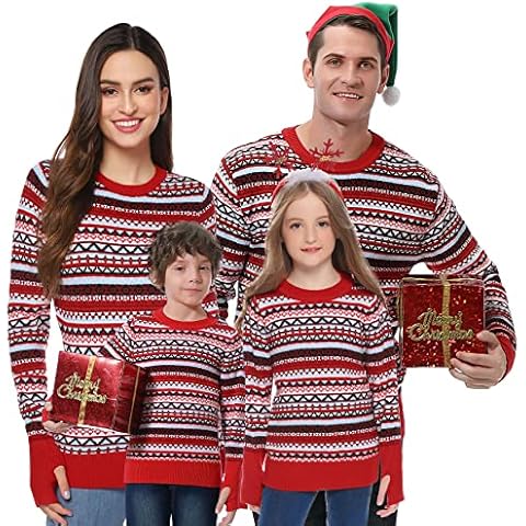Gyabnw Jersey Navideño Familia, Niñas Unisex Suéter de Navidad Cover
