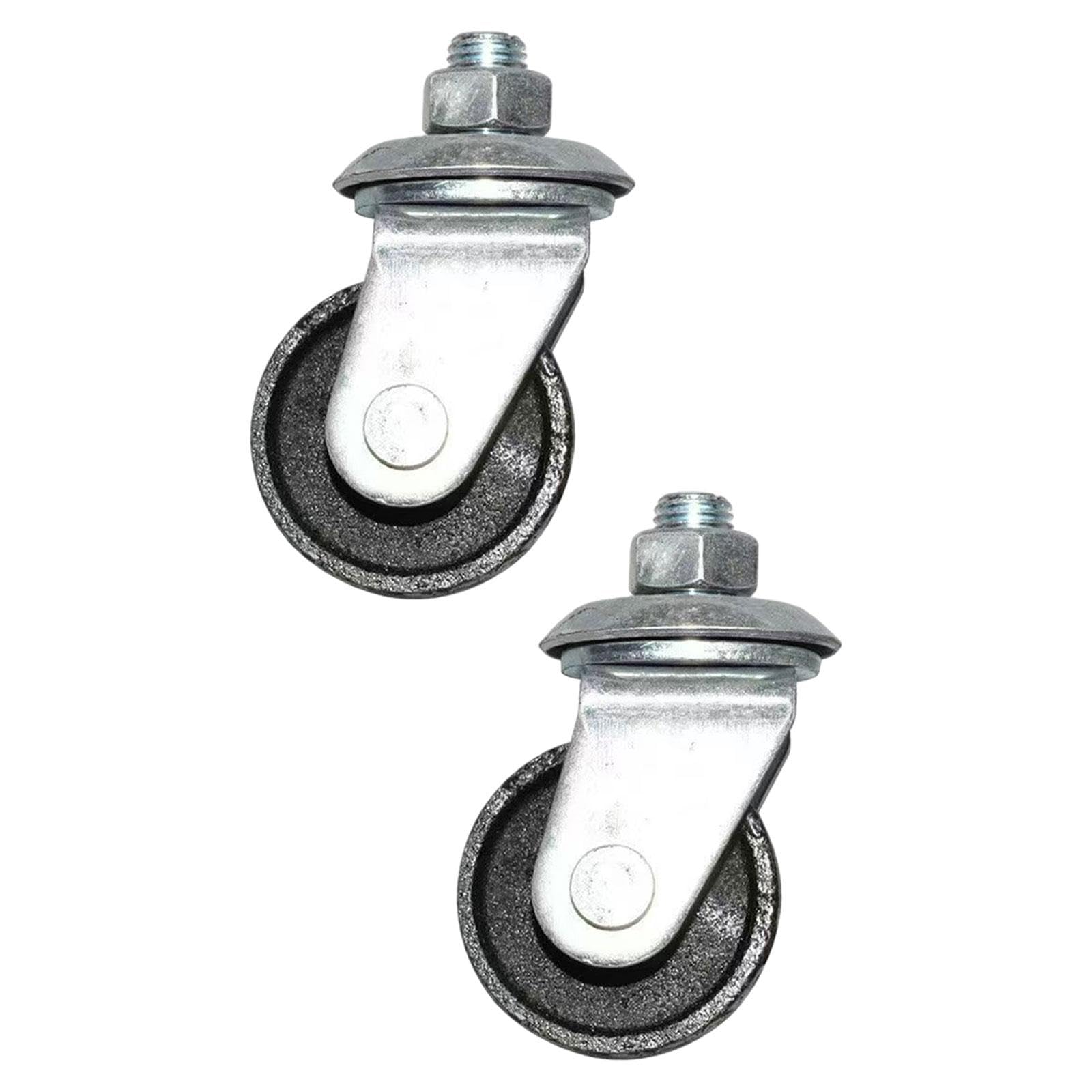 F Fityle 1 paio di ruote girevoli per cric da pavimento he, ruote girevoli orizzontali per cric, accessori di facile installazione per cric da pavimento, Filettato 16mm