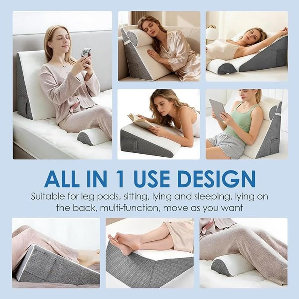 Almohada Comfort Wedge 3 en 1 de Espuma Triangular Que Ofrece