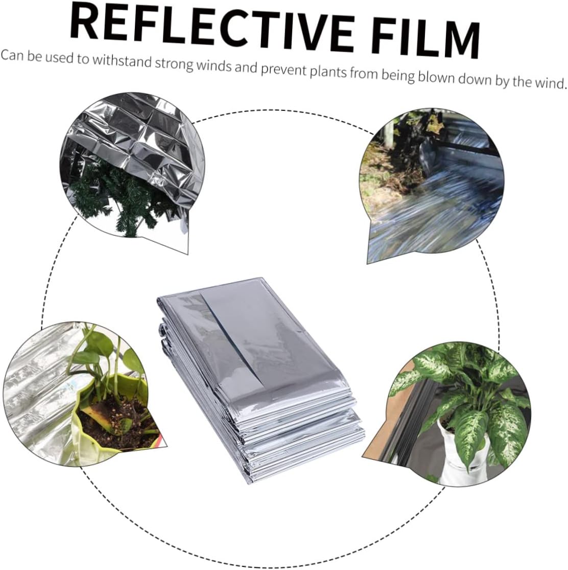 Milisten Reflective Film for Gardeners Greenhouse Film Warm Reflective Mirror Sticker for Outdoor Plants