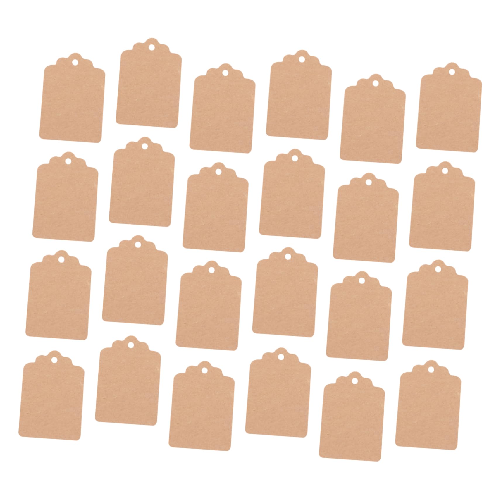 Etiquetas de Papel Kraft Lisas 1000 Unidades Beige Orificio