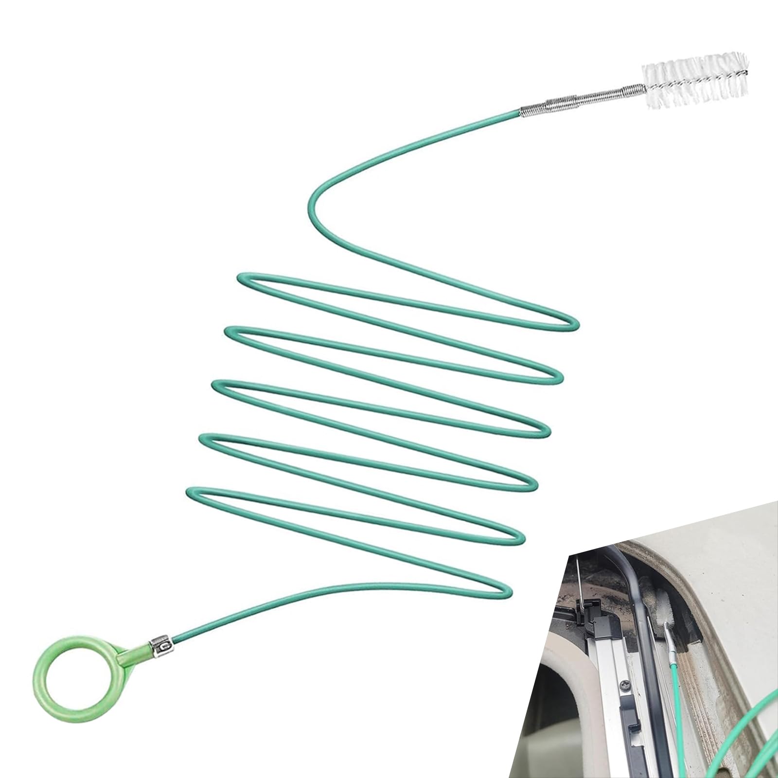 Prywog 1 PC Car Sunroof Drainage Device, Long Tube Drain Hole Dredge, Sunroof Wiper Drain Pipe, Universal for Most Cars (Green)