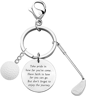 BNQL Golf Keychain Golfer Gifts for Golf Lover Golfing Gifts for Golf Club, Team, Player