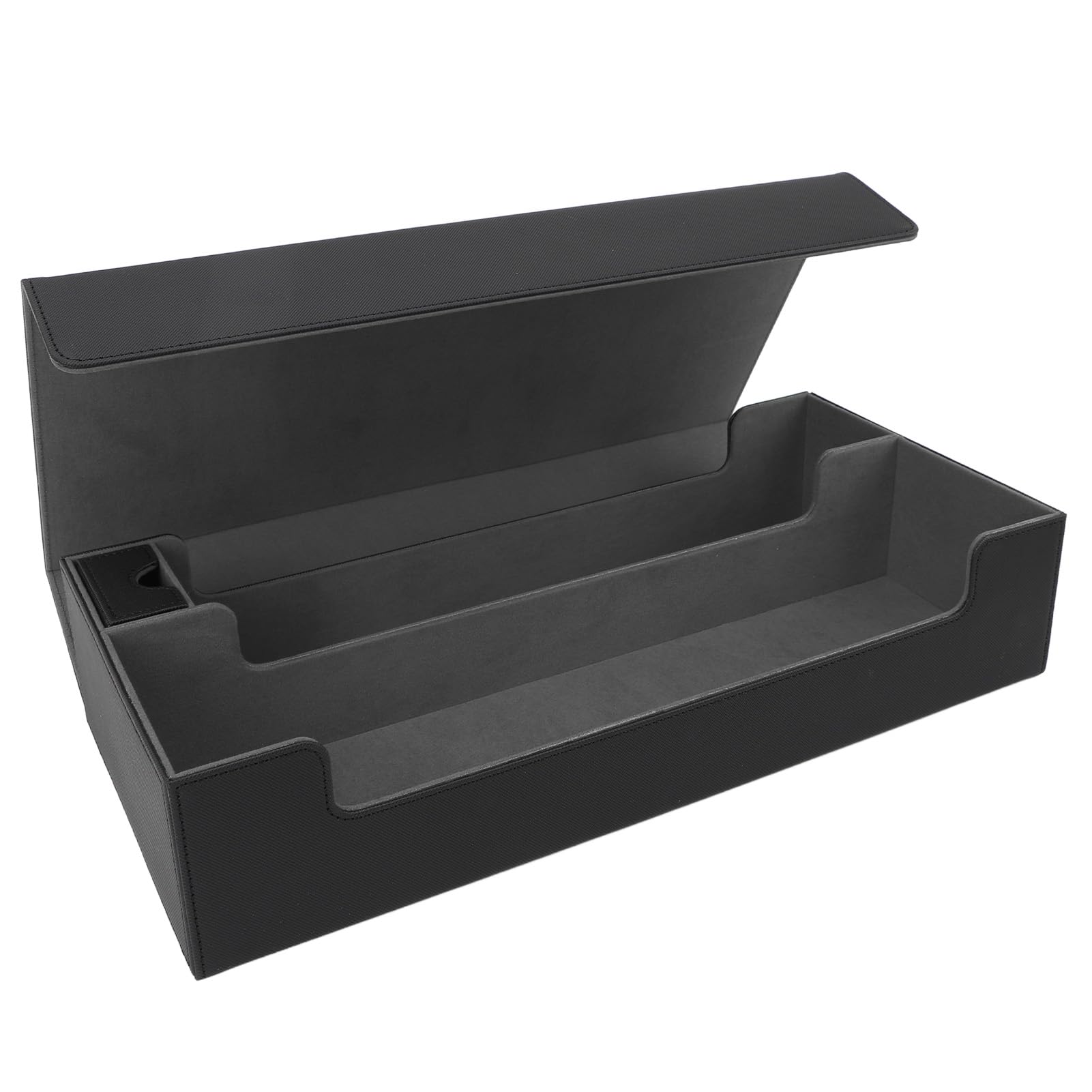 Fabater Pudełko do Przechowywania Kart ze Skóry PU z Magnetycznym Zamknięciem, Duże Etui na Karty na ponad 550 Kart do Gry, Szuflada z Organizerem Karty Kolekcjonerskie (BLACK)