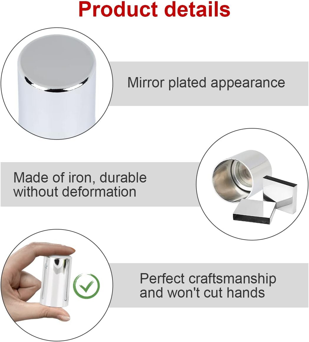 Docking Hardware Cover Kit Sissy Bar Rack 4 Point Magnet Cover Caps For Harley Touring Street Glide, Road King, Electra Glide, Road Glide, CVO 2009-2023 (Chrome)