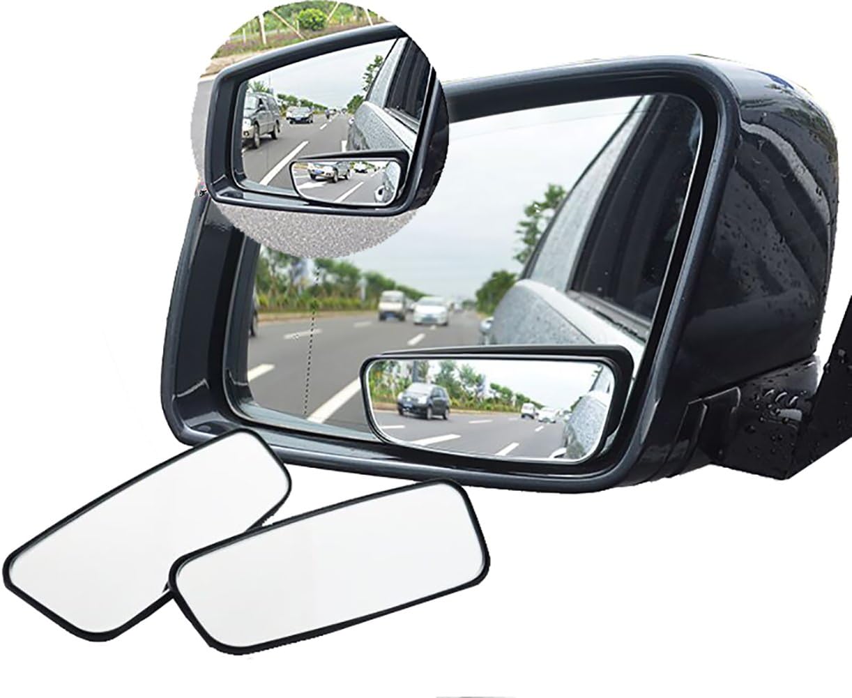 meioro 360° Rotate Blind Spot Mirror,Adjustabe Wide Angle Rear View Mirror HD...