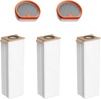 Uwant V500 Genuine Compatible Replacement Dust Box Paper Bags, Capacity Bags Fit For V500 Vacuum Cleaner, Vacuum Bags Repalcement For Home Floor Cleaning Spare Parts3 Pack