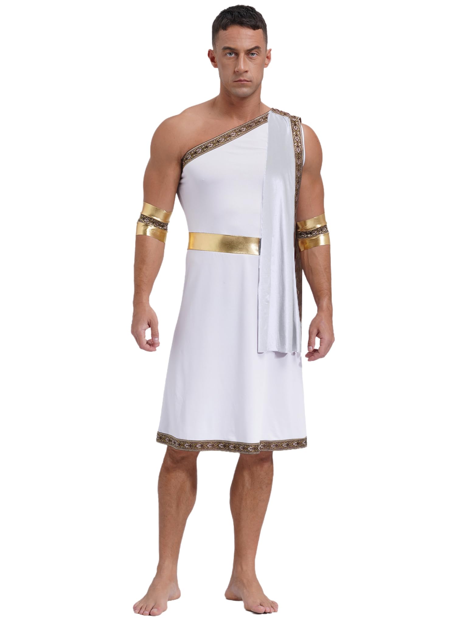Toga Romana Costume Dea Greca Romana Con Copricapo Paillettes