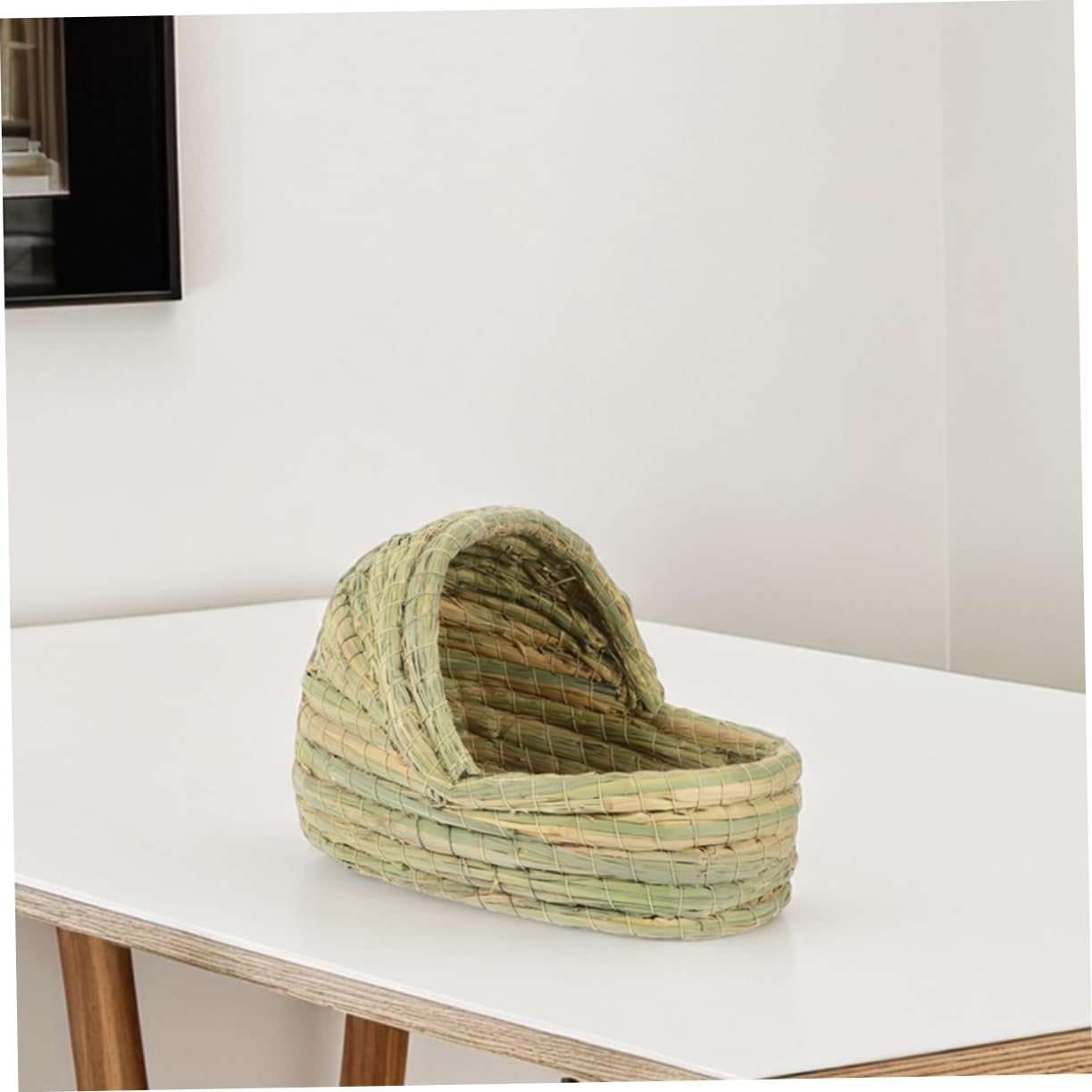 Abaodam Nido de Puesta Tejido de Paja para Gallinas y Palomas Beige | Rustic Woven, Fácil Mantenimiento, Uso en Granjas Pequeñas y Patios, Formato Grande