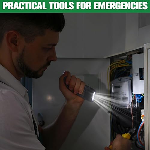 Miniatura 6 de Leelosp 2 piezas de manivela solar linterna de emergencia recargable LED de supervivencia luz dínamo linterna antorcha para deportes al aire libre