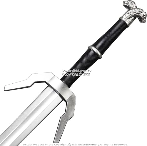 Miniatura 7 de Espada larga de plata de acero de fantasía de alta densidad de espuma de regalo de disfraz de cosplay, Espuma 6838