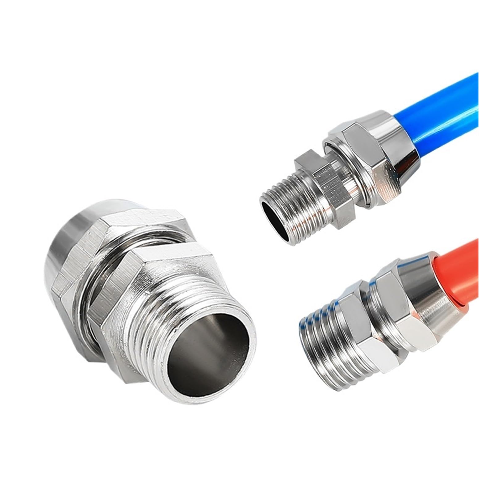 30PCS Pneumatic Fittings KLC8-02/6-04 Thread 1/8 3/8 1/2 1/4 BSPT Nickel Plated Copper Hose Connectors Quick Twist Air Fitting(KL-PC6-M5 30PCS)