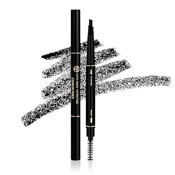 Eyebrow pencil eyebrow Eyebrow Retractable Definer Pencil, eyebrow stylist shape and fill eyebrow pencil, professional eye makeup 01 Black