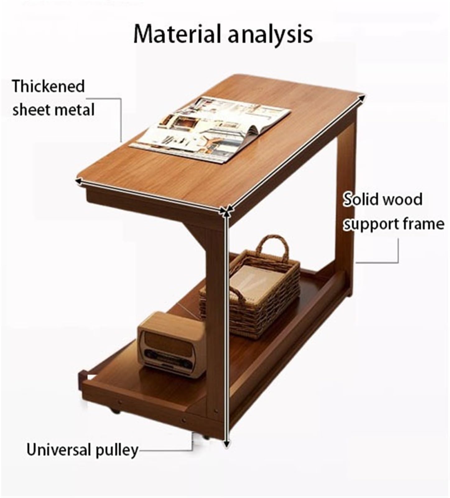 Table d'appoint réglable 45–80 cm en bois noyer et métal, petite table de canapé ou chevet, salon chambre | Leroy Merlin Table d'appoint réglable 45–80 cm en bois noyer et métal, petite table de canapé ou chevet, salon chambre | Leroy Merlin