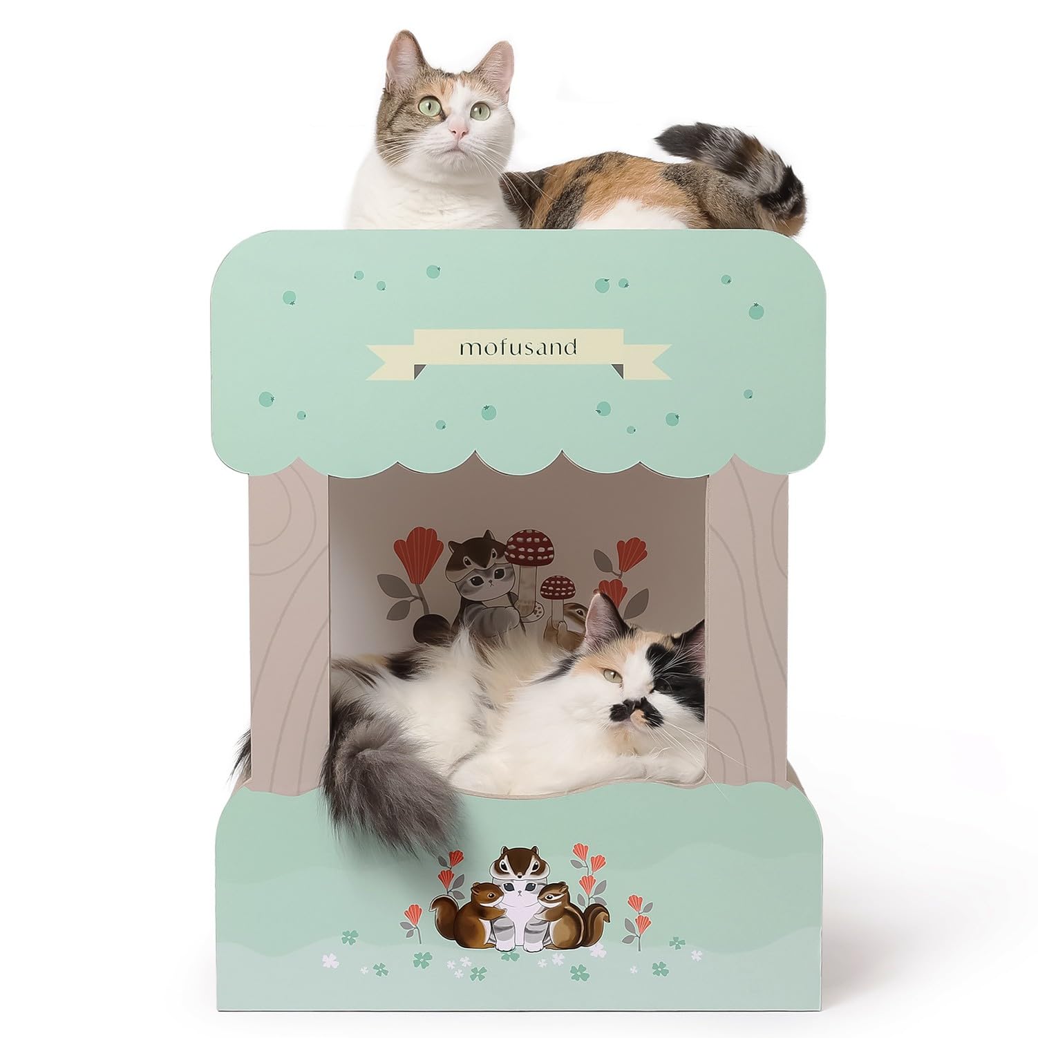 Amazon | 猫壱 バリバリダイカット 猫の二段ベッド mofusand 爪研ぎ