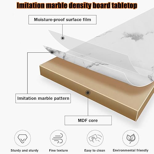 Miniatura 4 de YVYKFZD Juego de mesa y silla para sala de recepción de oficina, juego de mesa de comedor de cocina y café, mesa de conferencias redonda simple para
