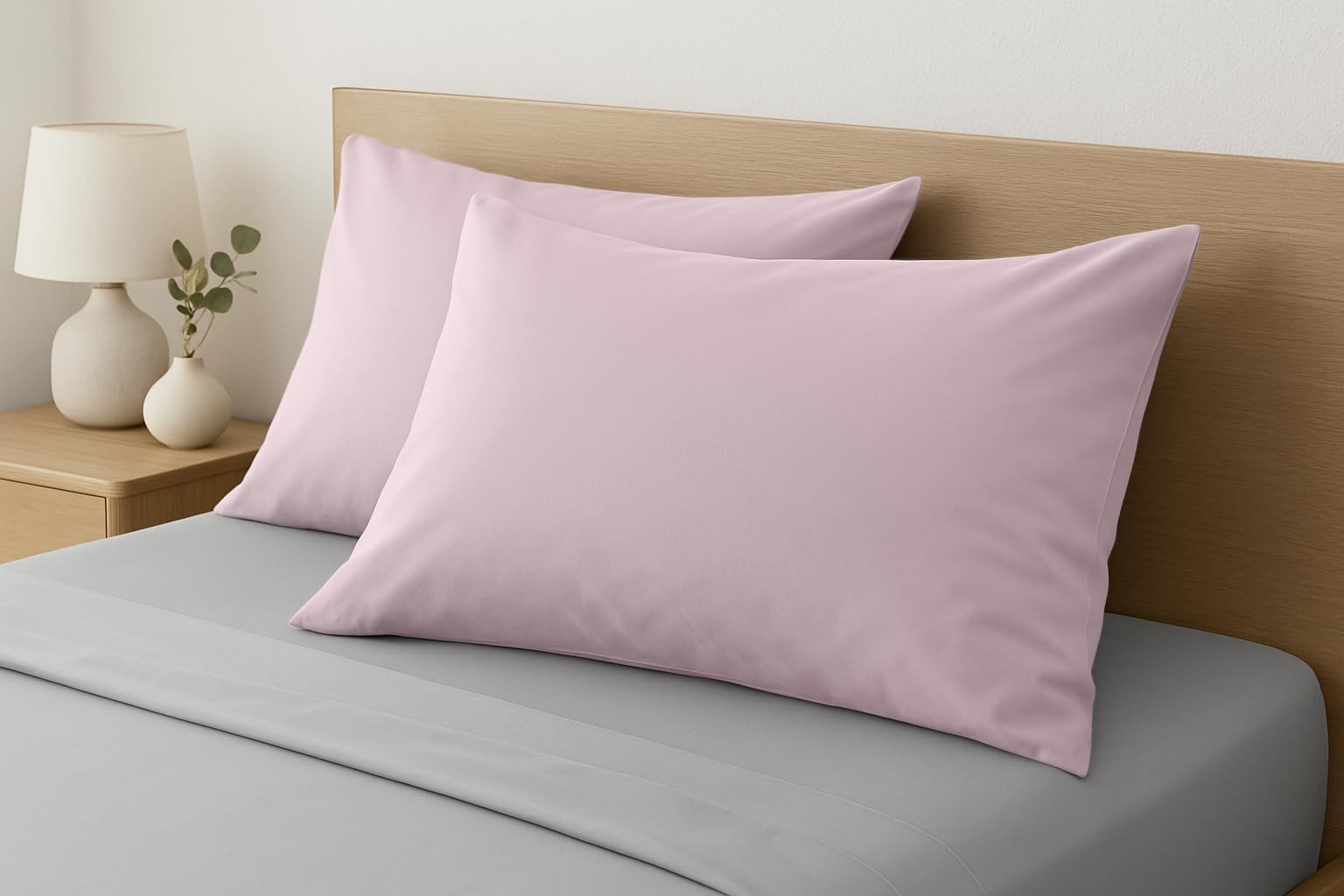 Travel Pillow Cases 12x16 Pack of 2 Lilac Organic Cotton Zipper Closure