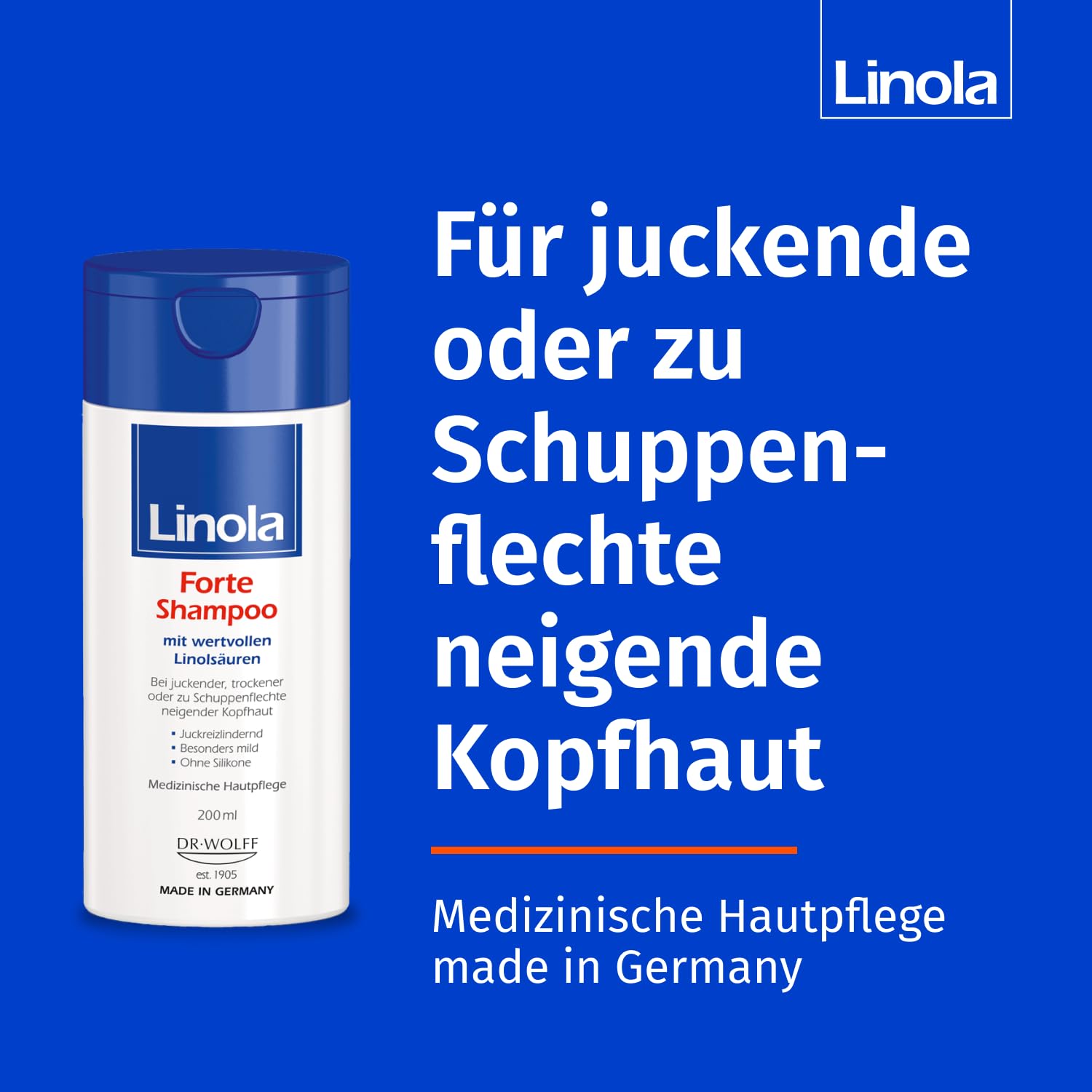 Linola Forte Shampoo & Haar- und Kopfhautspülung - 2 x 200 ml | Dusch-Set gegen Juckreiz und Schuppenflechte | Für entspannte Kopfhaut und geschmeidiges Haar