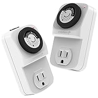 Vista 13 de Fosmon Temporizador de salida de 24 horas para tomas eléctricas, interruptor de temporizador de luz mecánico de interior programable, enchufe