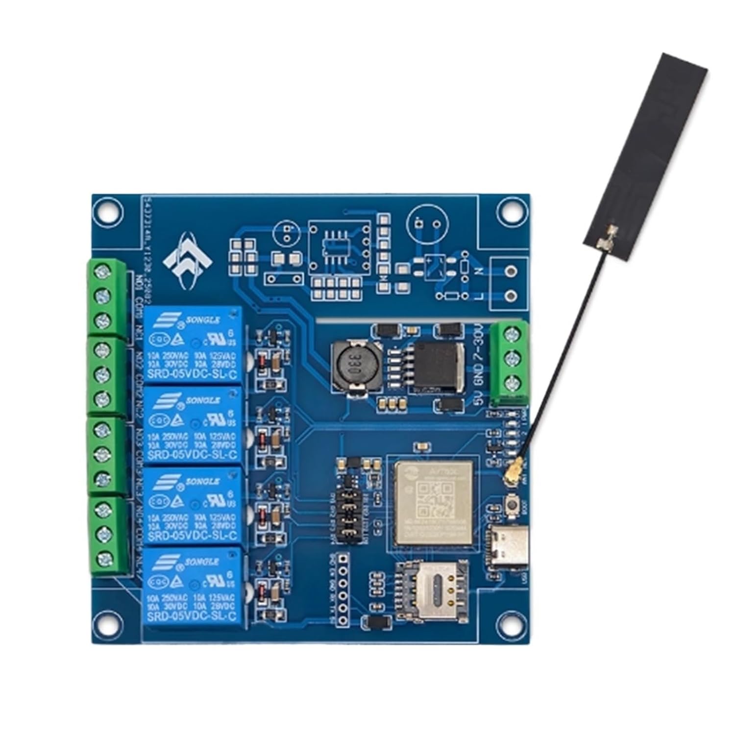 Relay Module PLC IR780E 4G Full Four Way Relay Module Blth WF Development Board DC7-24V Power Supply