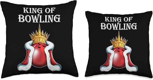 Miniatura 3 de Bowling Club Bowler Bowling Ball Skittles Fan Young Man Bowler Bowling King - Almohada de 16 x 16 pulgadas, multicolor