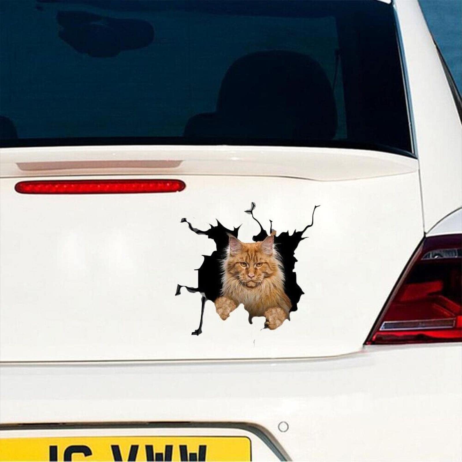 Autostickers en grafische stickers, schattige kat grappige bumpersticker voor auto, vrachtwagen, motorfiets, muur, raam