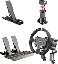 MOZA R3 Wheelbase, ES Steering Wheel for Xbox, Throttle & Brake & Clutch Pedals, Performance Kit, and Desk Clamp