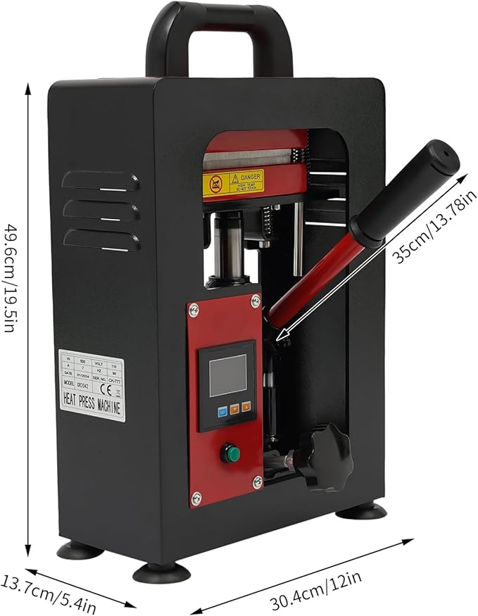 Máquina Termofijadora Hidráulica 5 Toneladas 2.3x4.7 Pulgadas miniatura 3