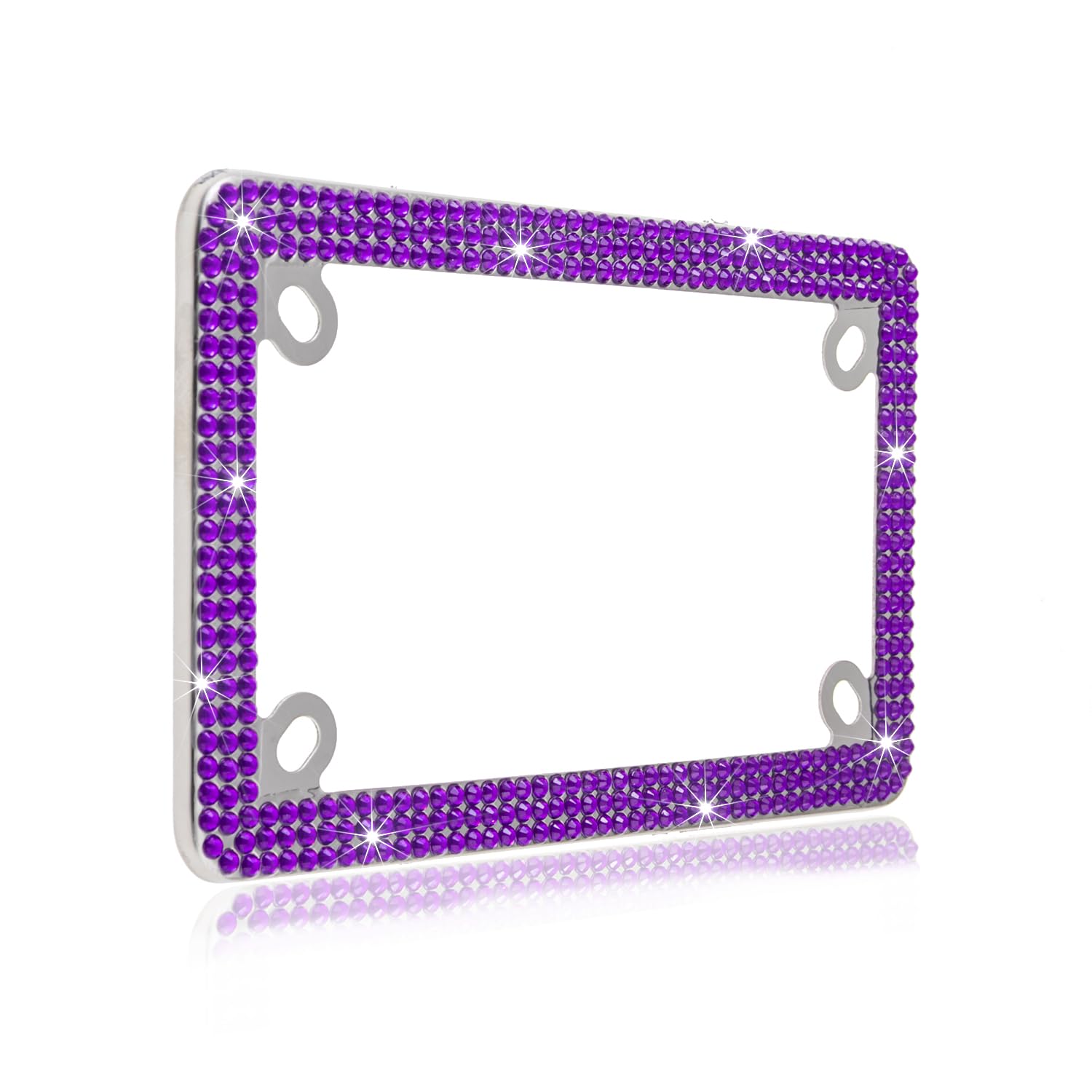 貴重 リア用　ナンバーカバー　紫 Amazon.co.jp: ファッション オートバイ ガラス クリスタル プレミアム