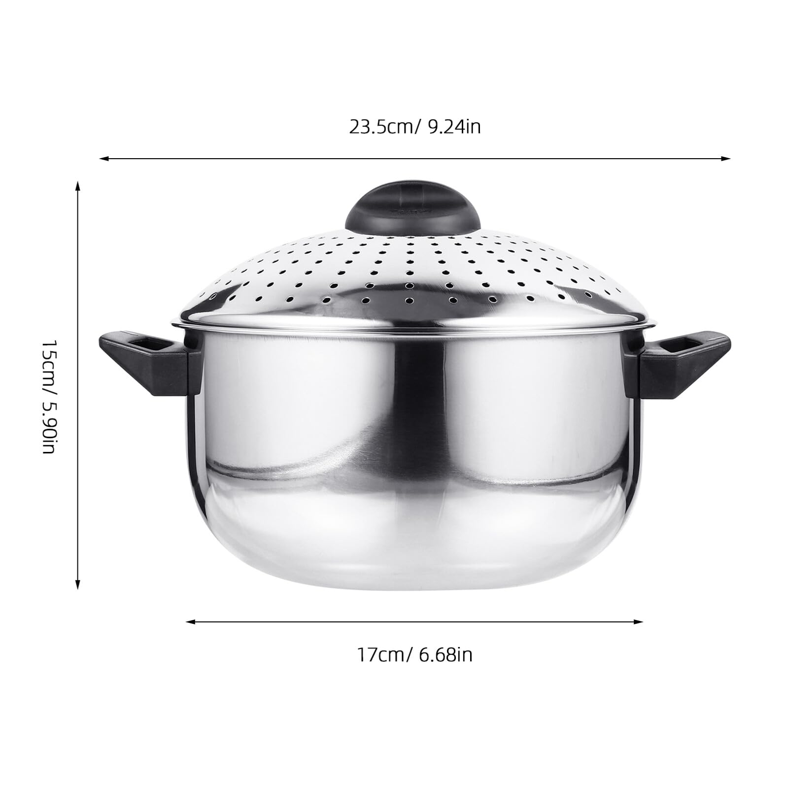Pentola Rapida per Scolare Pasta in Acciaio Inox, Argento