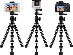 Phone Tripod, Linkcool Octopus Tripod with Wireless Remote Phone Holder Mount Use as iPhone Tripod, Cell Phone Tripod, Camera Tripod, Travel Tripod,Tabletop Tripod for iPhone Gopro (Black White)
