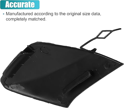 Miniatura 6 de uxcell Cubierta de gancho de remolque para parachoques delantero derecho sin pintar para Chevrolet Cruze L LS LT 2016-2018 Parachoques delantero