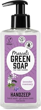 Marcel's Green Soap - Hand Soap Lavender & Rosemary - Handwash Dispenser - Microplastic-free formula - Vegan - 100% recycled plastic bottle - Refillable - 250 ml