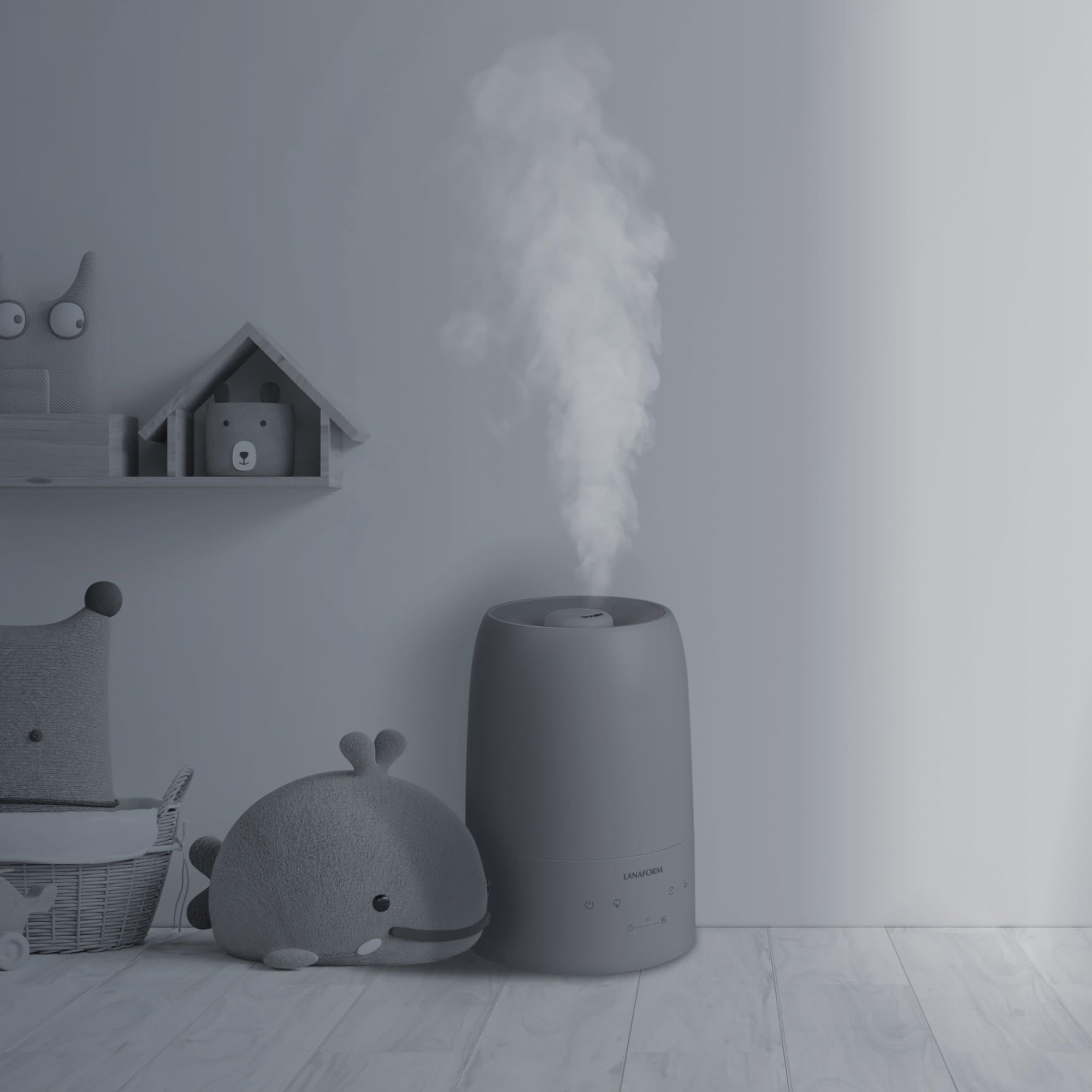 H-200C - Umidificatore D'aria - Umidificatore D'aria Connesso - Riempimento Dall'alto. Diverse Modalità. 3 Intensità - Silenzioso - 2L