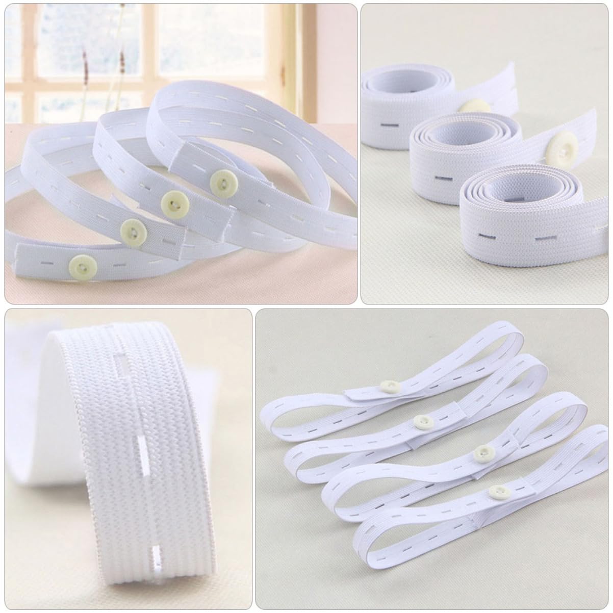12Pcs Adjustable Diaper Fixing Belts Nappy Buckles for Easily Prevents Diaper Falling Off for Newborns