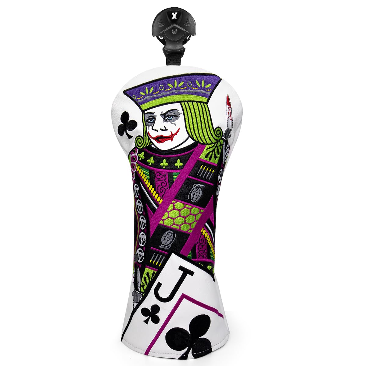 montela golfHead Covers,Plum Blossom Rider J Golf Club Covers Driver Covers Fairway Wood Headcover Hybrid Cover Leather 3 Wood Headcover for Scotty Cameron Taylormade Titleist Odyssey