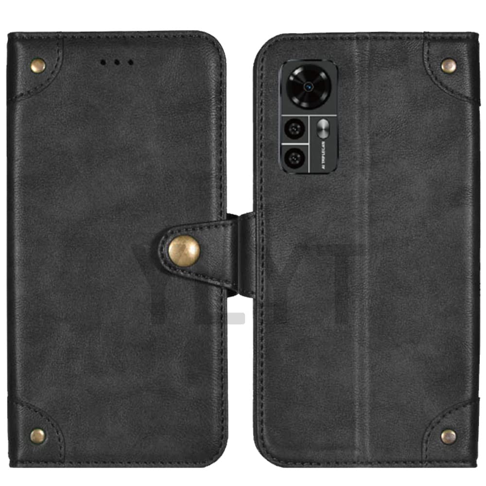 AODATUMagnetic clasp Black Flip Leather Retro Cover With Stand Wallet Case For xGODY X17 5.45 inchWith Card Slots