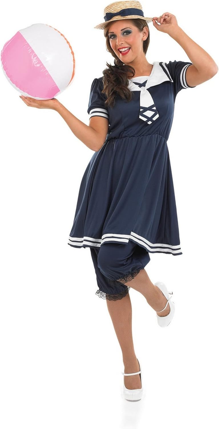 fun shack Victorian Dress Old Time Bathing Suit Women, Victorian Costume Women, Women's Fancy Dress Costume