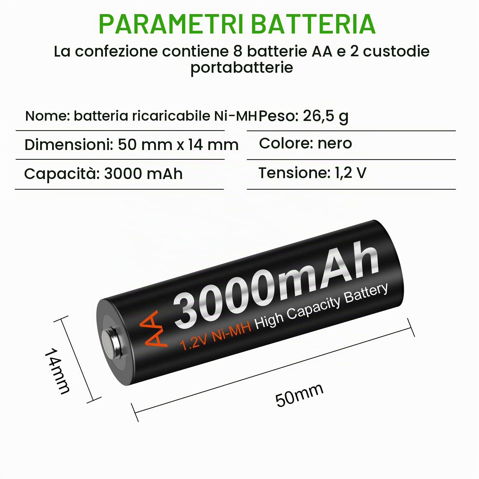 CITYORK Caricatore rapido a batteria – Protezione IC integrata con display LCD – per batterie AA AAA NI-MH, con 16 batterie AA 3000 mAh NiMH, valigetta batteria