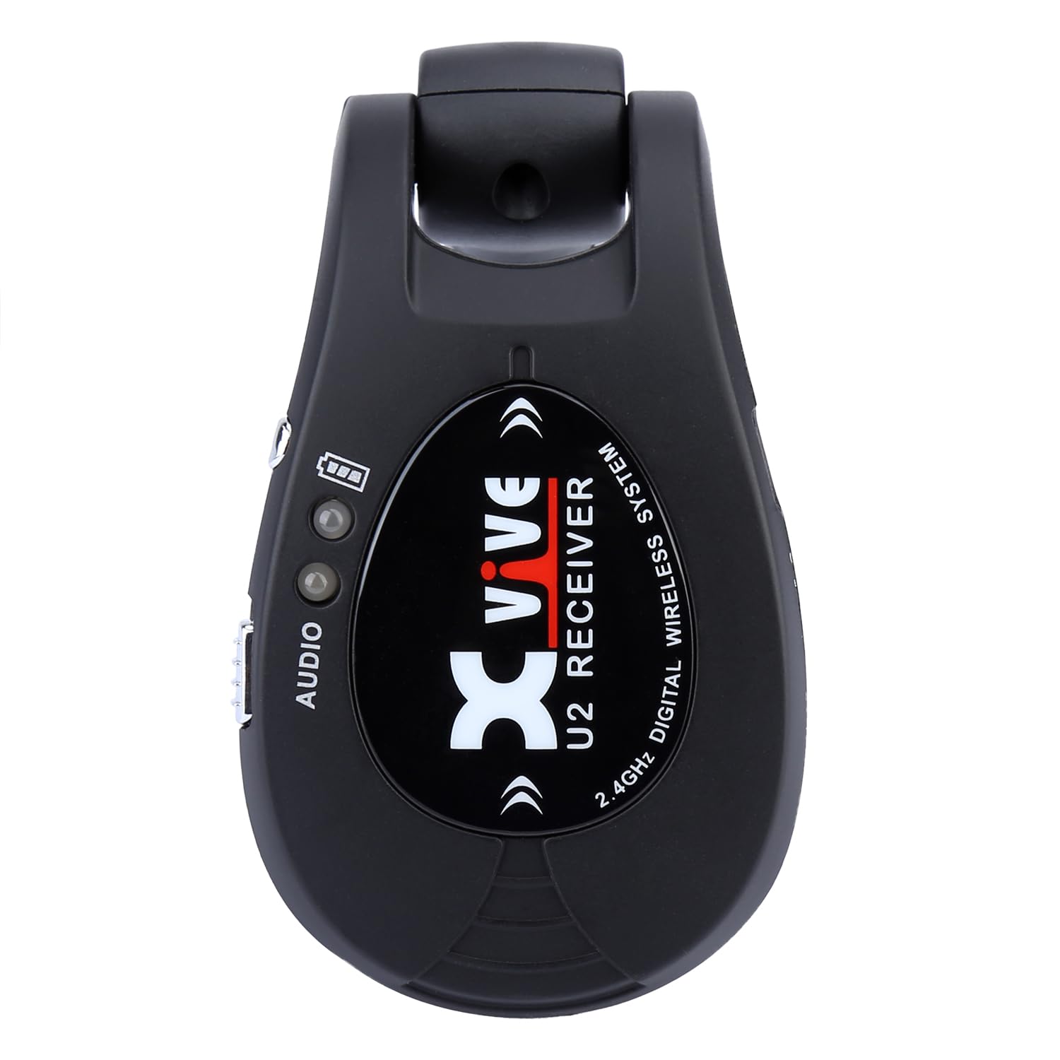 XVive U2 Guitar Wireless System – Receiver (Empfänger) für Gitarre & Bass, 2,4 GHz, Schwarz